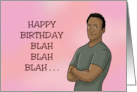 Adult Birthday With Cartoon Black Man Happy Birthday Now Get Naked card