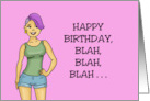Lesbian Partner With Cartoon Woman Happy Birthday Now Get Naked card