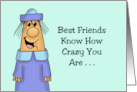 Humorous Friendship Best Friends Know How Crazy You Are card