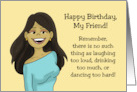 Humorous Friend Birthday With Black Cartoon Woman There’s No Such card