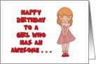 Humorous Sister Birthday To A Girl Who Has An Awesome Older Sister card