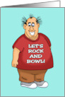 Humorous Blank Bowling Theme Card Let’s Rock And Bowl card