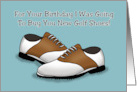 Humorous Golf Theme Birthday Buy You A New Pair Of Golf Shoes card