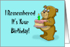 Humorous Birthday I Remembered Your Birthday That Takes The Cake card