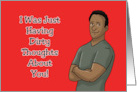 Adult Valentine I Was Just Having Dirty Thoughts About You card