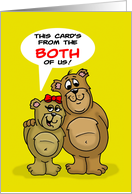 From BOTH Of Us Funny Cartoon Bear Couple card