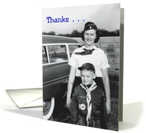 Mother's Day card Showing Den Mother and Cub Scout Son. card (1468876)