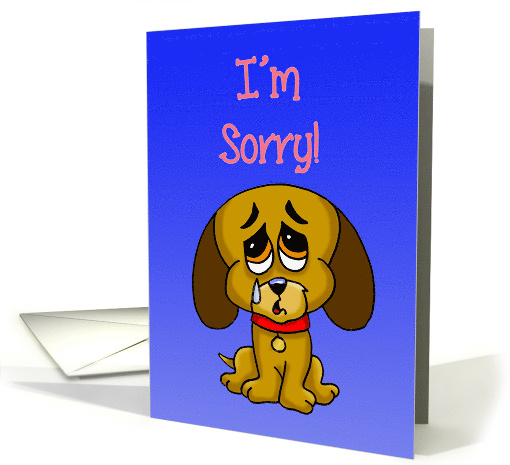 I'm Sorry Card with Sad Puppy with Tear card (1476000)