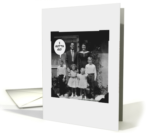 Birthday Card with 1950's Vintage Photo of a Family. card (1476006)