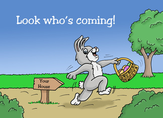 Cartoon Easter Bunny...