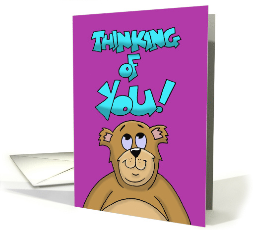 Thinking of You Card with a Cartoon Bear. card (1477486)