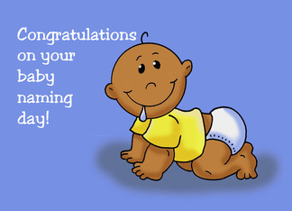 Congratulations on Baby Naming Ceremony Boy Baby Card