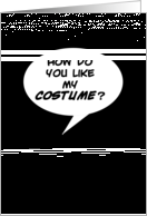 Halloween Card with a Black Background Like My Costume card