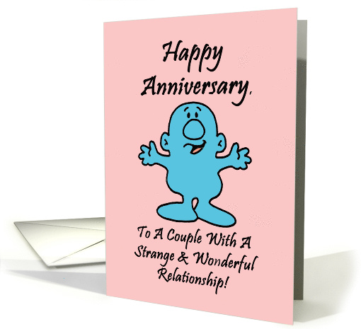 Wedding Anniversary Card with a Cute Cartoon Character card (1480504)