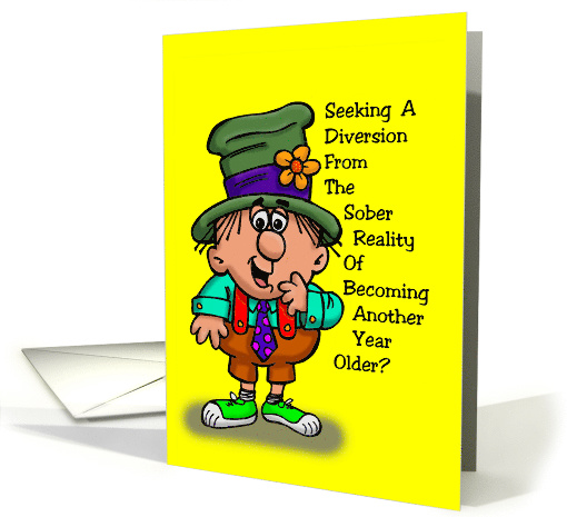 Humorous Birthday Card with a Retro Cartoon Character card (1480712)