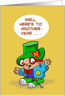 Humorous Birthday Card with a Bizarre Retro Cartoon Character card