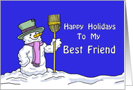 Christmas Card For My Best Friend, with a Cute Snowman card