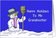 Christmas Card For My Grandmother, with a Cute Snowman card