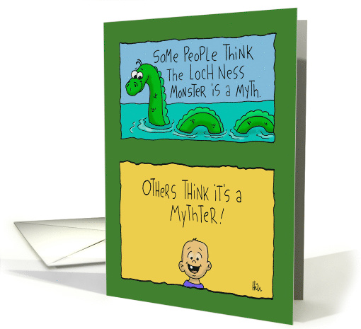Humorous Hello Card with a Joke About the Loch Ness Monster card