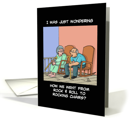 Getting Older Birthday Card with a Couple in Rocking Chairs card