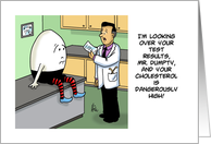 Good Luck on Your Medical Test Card with Humpty Dumpty card
