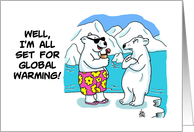 International Polar Bear Day with a Cartoon of Two Polar Bears card