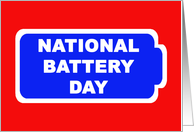 National Battery with a Graphic in a Battery Shape card
