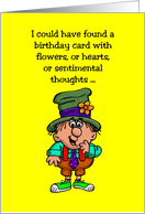 Adult Birthday Card with a Silly Cartoon Character card