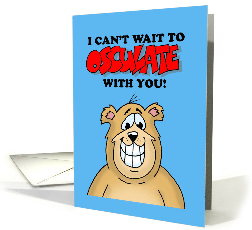 Romantic Missing You Card Can't Wait To Osculate With You card