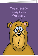 Getting Older Birthday Card with a Cartoon Bear Wearing Glasses card