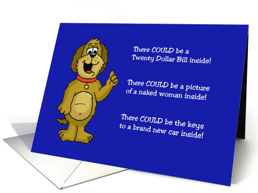Humorous Mature Birthday Card with a Cartoon Dog and... (1486656)