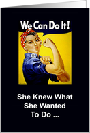 International Women’s Day Card With Rosie the Riveter card