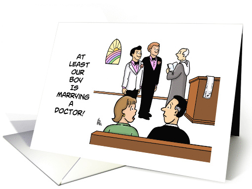 Congratulations Card for a Gay Wedding with a Cartoon card (1487700)