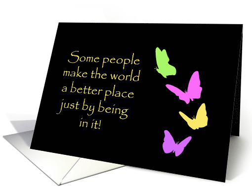 Thank You For Being My Teacher Card With Butterflies card (1490042)