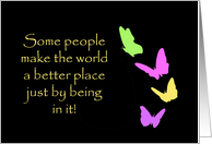 Thank You For Being My Teacher Card With Butterflies card