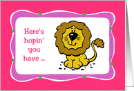 Kid’s Birthday Card with a Cute Cartoon Lion card