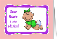 Congratulations Card On Having a New Baby Girl card
