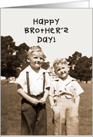 Brother’s Day Card with a Retro/Vintage Photo Image of Two Brothers card