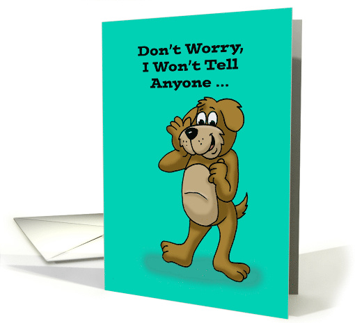 Thirty-First Birthday Card With a Cartoon Dog Whispering card