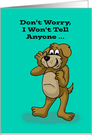 Thirty-Seventh Birthday Card With a Cartoon Dog Whispering card