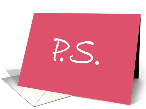 Love & Romance Card With a Pink Background and P.S. card (1494860)
