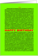 Birthday On Pi Day Card with Pi taken many numbers out. card