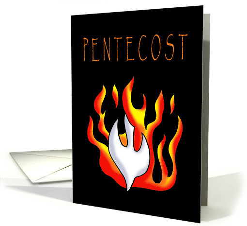 Pentecost Card With Flames And A Dove To Represent The... (1498094)