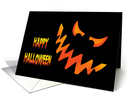 Halloween Card With Evil Grinning Jack-O-Lantern card (1498990)