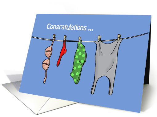 Congratulations On Moving In Together Card With Clothes Line card