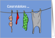 Congratulations On Moving In Together Card With Clothes Line card