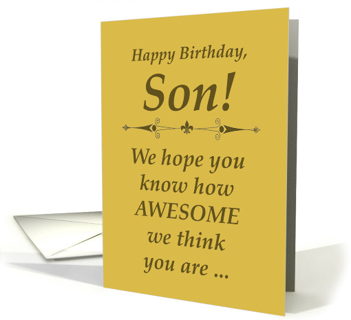 Birthday Card For Son From Parents How Awesome You Are card (1500402)