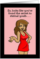 Leap Year Birthday Secret of Eternal Youth card