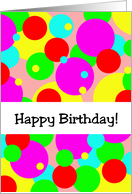 Colorful Birthday Card With Multi-color Overlapping Dots card