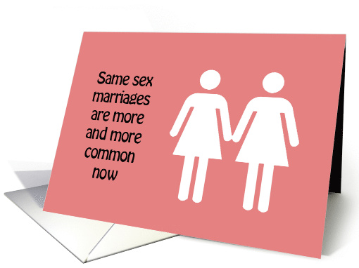 Congratulations On Same Sex Lesbian Marriage With Symbols card